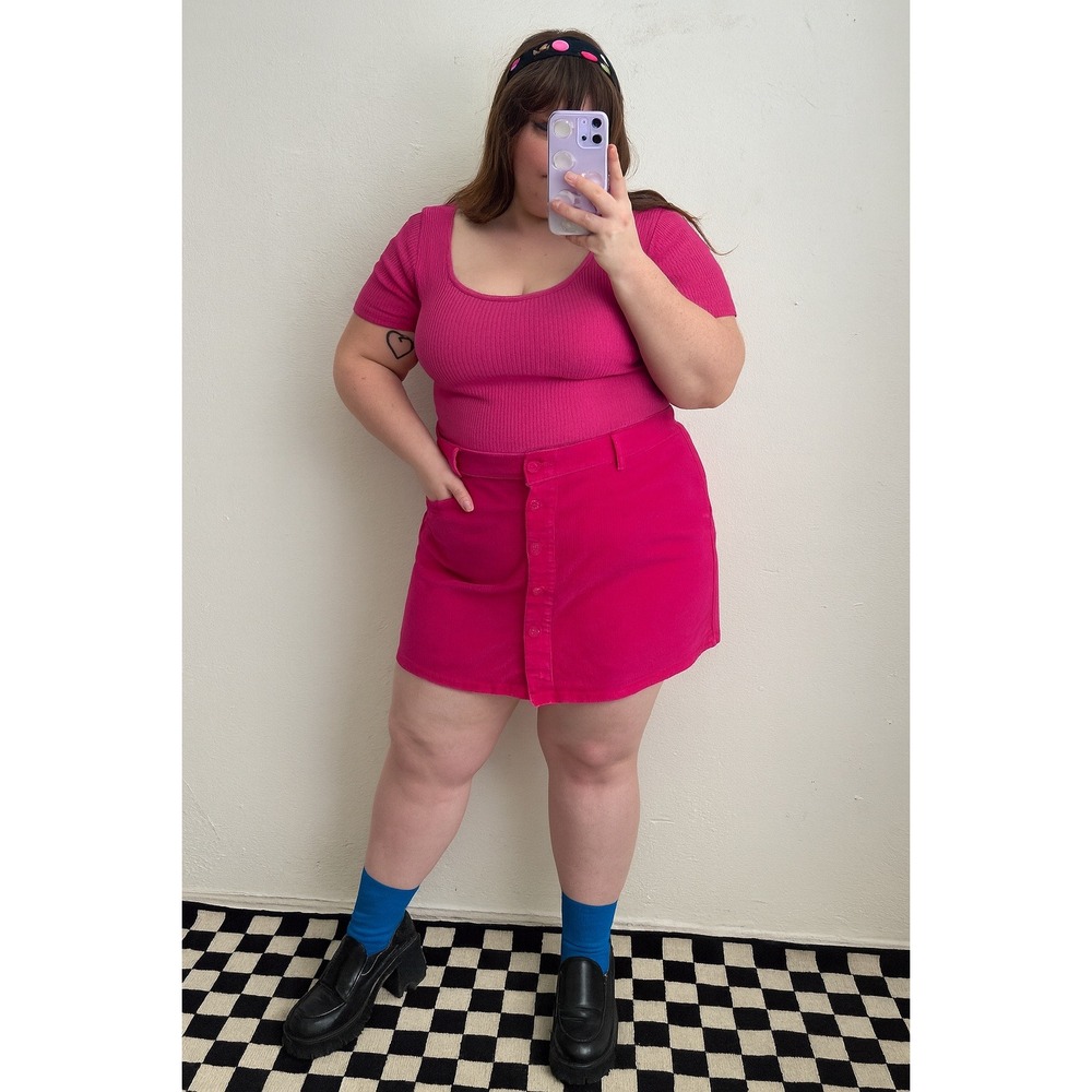 Lazy Oaf Pink A-Line Skirt